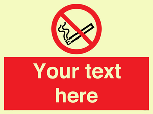 Custom No E-cigarettes / Vaping Sign